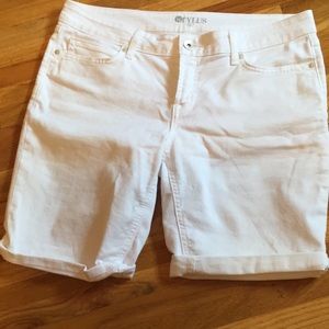 White summer shorts